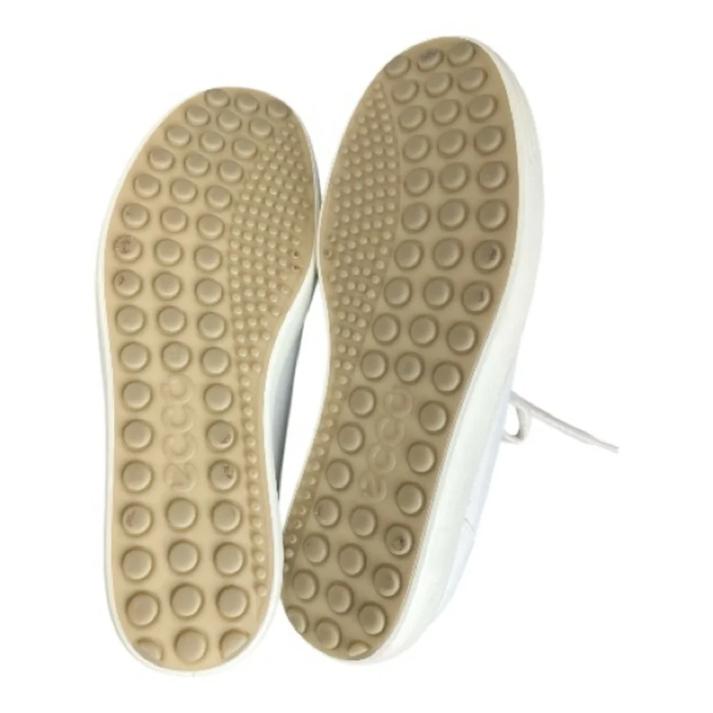 Ecco Soft 7 Women's White Soft Supple Leather Lace-up Sneakers US Size 9 - Picture 6 of 7